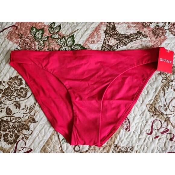 Spanx Women's Classic Swim Bikini bottoms Color: Hibiscus pink Size M - Picture 4 of 11